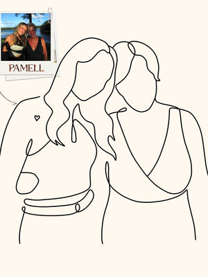 CUSTOM DIGITAL LINE ART PORTRAIT