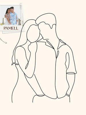 CUSTOM DIGITAL LINE ART PORTRAIT